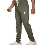 Men’s Olive Green Track Pants with Neon Drawstring – Slim Fit Active Wear
