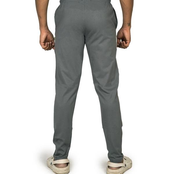 Men’s Charcoal Grey Track Pants with Neon Drawstring – Slim Fit Active Wear