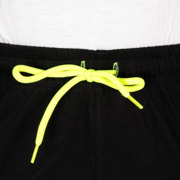 Men’s Classic Black Track Pants with Neon Drawstring – Slim Fit Active Wear