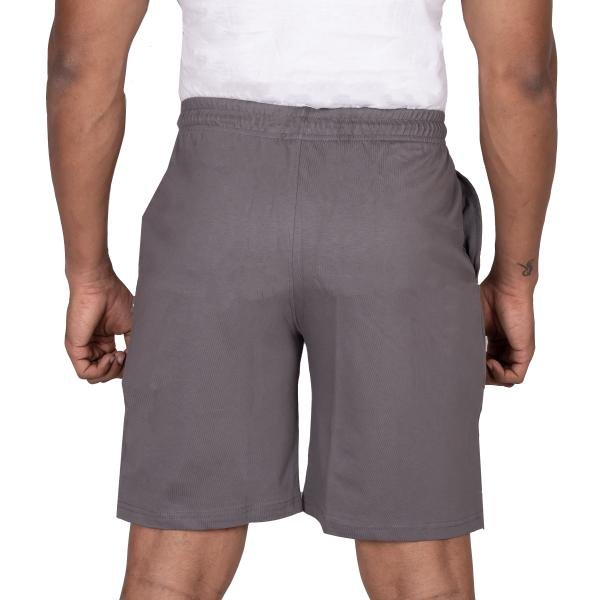 Men’s Charcoal Grey Athletic Shorts with Neon Drawstring – Performance Fit