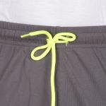 Men’s Charcoal Grey Athletic Shorts with Neon Drawstring – Performance Fit