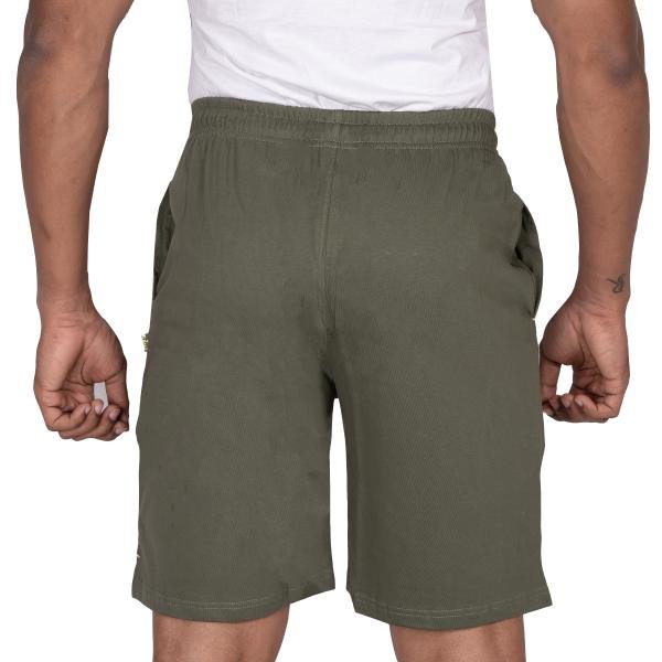 Men’s Olive Green Athletic Shorts with Neon Drawstring – Performance Regular Fit