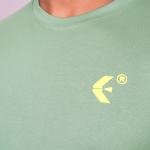 Men’s Sage Green Full Sleeve T-Shirt – Slim Fit Casual Crew Neck