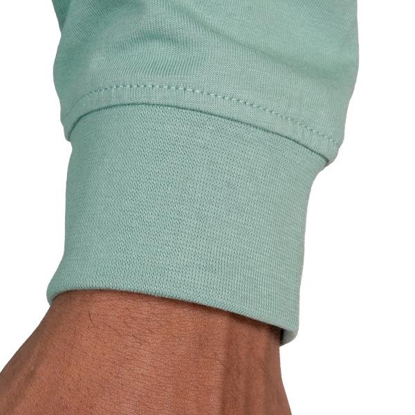 Men’s Sage Green Full Sleeve T-Shirt – Slim Fit Casual Crew Neck