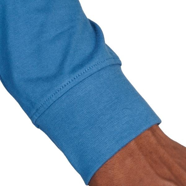 Men’s Steel Blue Full Sleeve T-Shirt – Slim Fit Crew Neck Casual Wear