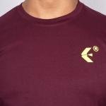 Men’s Maroon Full Sleeve T-Shirt – Slim Fit Crew Neck Casual Essential