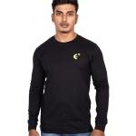 Men’s Classic Black Full Sleeve T-Shirt – Slim Fit Crew Neck Essential