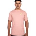 Men’s Dusty Pink Half Sleeve T-Shirt – Slim Fit Crew Neck Casual Essential