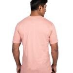 Men’s Dusty Pink Half Sleeve T-Shirt – Slim Fit Crew Neck Casual Essential