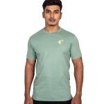 Men’s Sage Green Half Sleeve T-Shirt – Slim Fit Crew Neck Casual Essential