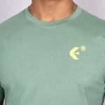 Men’s Sage Green Half Sleeve T-Shirt – Slim Fit Crew Neck Casual Essential