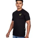 Men’s Classic Black Half Sleeve T-Shirt – Slim Fit Crew Neck Essential