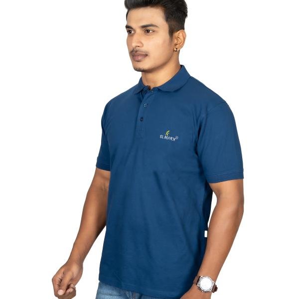 Men’s Navy Blue Polo T-Shirt – Smart Casual Comfort Fit