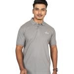 Men’s Solid Grey Polo T-Shirt – Classic Everyday Style