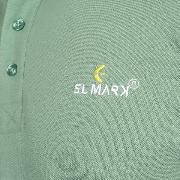 Men’s Solid Sage Green Polo T-Shirt – Smart Casual Comfort