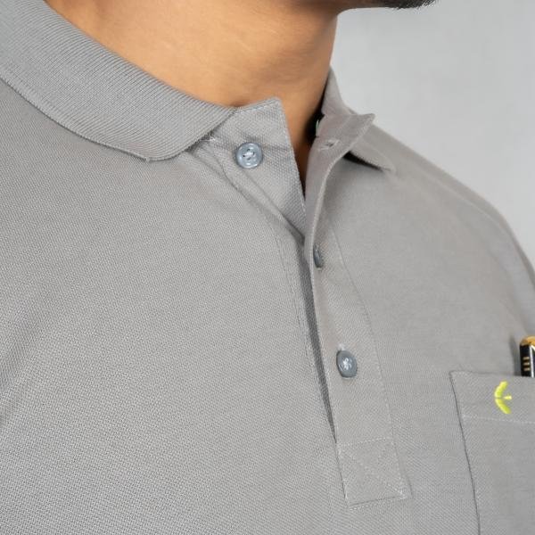 Men’s Grey Polo T-Shirt – Classic Comfort Casual Wear